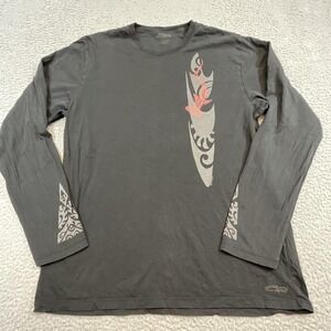 Crazy Shirts Shirt Mens L Black Long Sleeve Graphic Crewneck Tagless Pima Cotton